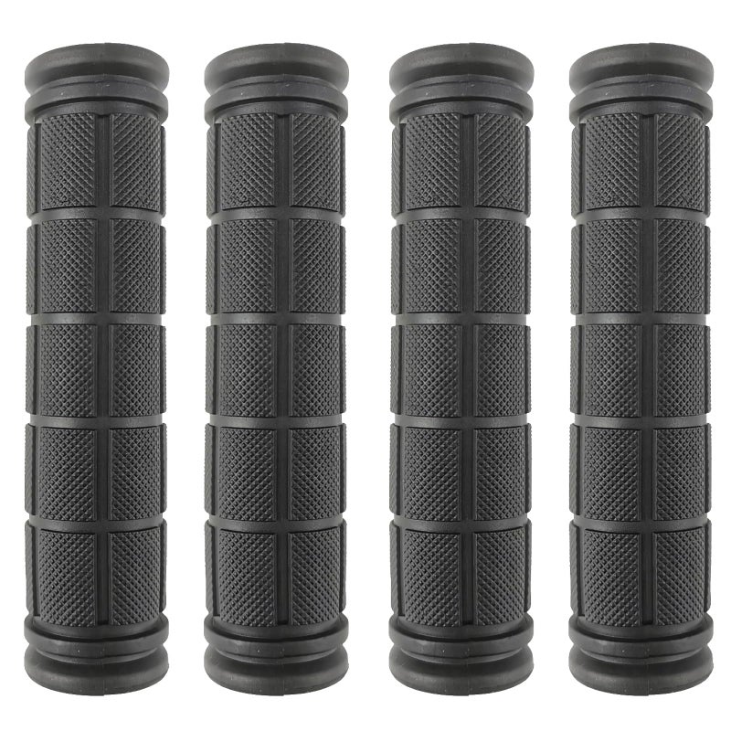 Kasteco 2 Pairs Bicycle Handle Bar Grips Mushroom Grips for BMX/MTB/Road Mountain Bikes, Black - Image 1